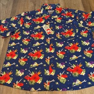 Men’s DIXXON FLANNEL CO - NEW W/TAG LIMITED EDITION SNAP ON TOOLS HAWAIIAN SHIRT